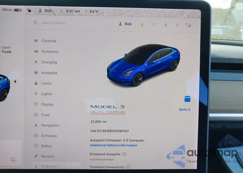 2018 Tesla Model 3 Long Range/Performance from USA, damaged, VIN 5YJ3E1EB3JF090147